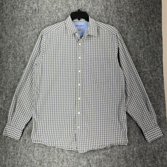 Eddie Bauer Plaid‎ Shirt - Men's Large Tall - Business Casual - Picture 1 of 10